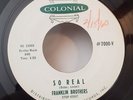 Franklin Brothers SO REAL / MY LITTLE GIRL (ROCKABILLY 45) #7000 PLAYS VG++