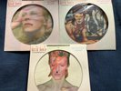 3 Ltd ed David Bowie picture discs Hunky Dory & Aladdin Sane & Diamond Dogs
