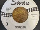RARE THE BEATLES - Promo SHE LOVES YOU /I'LL GET YOU Swan LABEL S-4152-S