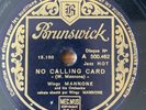 78 RPM - WINGY MANNONE - No calling card - Strange blues - BRUNSWICK 500462