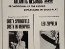 LP DUSTY SPRINGFIELD Dusty in Memphis & LED ZEPPELIN Atlantic promo excerpts EX