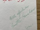1920s AMERICAN SINGER ANNETTE HANSHAW AUTOGRAPHED XMAS CARD TO BRIAN RUST, 1961