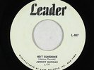 R&B Popcorn Exotica 45 - Johnny Duncan - Hot Sunshine - Leader