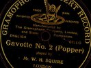 W.H. SQUIRE -CELLO- Popper: Gavotte No. 2  Pre-Dog 1-seitig Schellackplatte S085