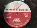 The Chordettes – lollipop / baby come-a back-a (78 rpm, cadence 1345)