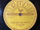 78 Rpm Rockabilly, Jim Williams 'Please Don't Cry Over Me' US Sun EX+