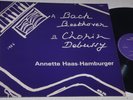 French ONLY private Pressing Annette Haas-Hamburger Piano RECITAL Bach Beethoven
