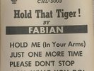 Fabian Promo 45 Extended Play Hold That Tiger with Promo Picture Sleeve