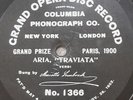 VERY RARE  1903 Columbia Grand Opera Disc Record.. Marcella Sembrich Traviata.