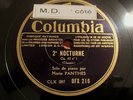 78rpm MARIE PANTHES Piano - CHOPIN NOCTURNE - COLUMBIA DFX 216 HARD TO FIND