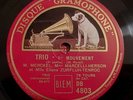 3x78rpm MERCKEL MARCELLI HENDERSON ZURFLUH RAVEL TRIO ORIG  GRAMOPHONE 4803/4/5