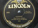 1920s Lincoln 78 RPM Bob Haring Lou Gold 'Louisiana' / 'Dream Hours' Fox Trot