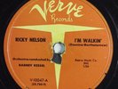 Rock & Roll 78 RICKY NELSON I'm Walkin' VERVE V-10047 HEAR 52
