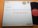 Arthur Grumiaux Bach Sonatas & Partitas Solo Violin Philips Stereo 3LP Box NM