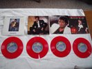 Michael Jackson (4) 45's Red Records with Sleeves