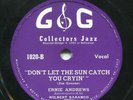 ERNIE ANDREWS (You Go To My Head / Don't Let The Sun) R&B/SOUL 78  RPM  RECORD