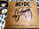 AC/DC  FOR THOSE ABOUT TO ROCK genuine Autograph autografo A.Y  RARE  VG++ 33 LP