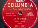 LISTEN  Edith Piaf LA VIE EN ROSE 78 rpm in FRENCH 1950 COLUMBIA 38912 E-
