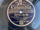 78 RPM SAVOY HOTEL ORPHEANS & CARROLL GIBBONS cocktails for two COLUMBIA DF 1598