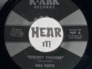 Hot Country Bopper 45 WES POTTS Stickey Fingers / Bigger Man K-ARK obscure hear