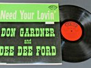 Don Gardner & Dee Dee Ford Need Your Lovin' Fire LP NM mono VG+ cover 1962