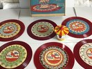 Red Raven Magic Mirror with 6 Movie Records, and box - 1960s
