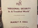 Manly P. Hall – Personal Security  10” / Hear / Philosophical Research