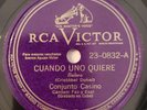 Conjunto Casino Cuando Uno Quiere A Venezuela Guaracha RCA Victor Latin 78RPM