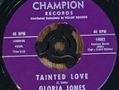 gloria jones tainted love Champion Records Northern Soul Vinyl Record
