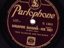 FRED ELIZALDE  78 SINGAPORE SORROWS/ NOBODY'S SWEETHEART UK PARLOPHONE R 1201 E-