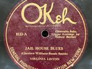 Blues-78 RPM-Virginia Liston & Sidney Bechet-Jail House Blues/Shreveport BluesV+