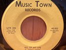 DETROIT SOUL   All Of My Life   Music Town mod northern soul 45