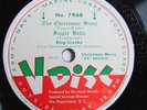 78 RPM RECORD BING CROSBY CHRISTMAS SONG, ADESTE, JINGLE RARE V-DISC 796 E+ COND