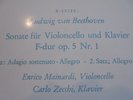 Enrico MAINARDI Carlo ZECCHI CELLO Sonata No.1 Beethoven ATLAS-CLUB 1963 NM