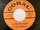 Rockabilly 45—The Train Kept A-Rollin'/Honey Hush by The Johnny Burnette Trio