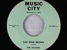 Doo-Wop R&B 45 - Pagans - Bad Man Brown - Music City - VG+ rare