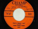 Garage 45 - Three From Three - That's What I Say - Champ - rare