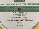 5th Anniversary Special BBC Transcription LP 1977 Led Zeppelin Nazareth Elton