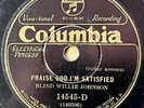 BLIND WILLIE JOHNSON COLUMBIA  When The War Was on/ Praise God I’m Satisfied
