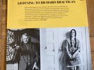 Listening to Richard Brautigan LP Harvest Records ST-424 Novels Poetry Vinyl