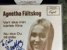 ABBA-Agnetha Fältskog: Varta Ska Min Kärlek Föra/signierte Single