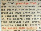 THE MODERN JAZZ QUARTET-CONCORDE-PRESTIGE 7005, DG MONO LP, RVG