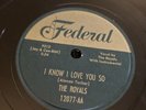 DOOWOP Federal 78 RPM The Royals - Starting From Tonight 12077 V++
