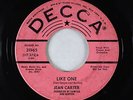 Northern Soul 45 - Jean Carter - Like One - Decca