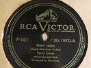 78RPM RCA Victor Perry Como - Silent Night / White Christmas, above average V+E-