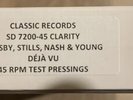 CROSBY STILLS NASH & YOUNG DEJA VU CLASSIC RECORDS CLARITY 45 RPM Sealed BOX