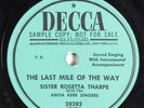 Black Gospel 78 SISTER ROSETTA THARPE The Last Mile Of... DECCA V+/E- HEAR 1167