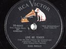 Rock & Roll 78 ELVIS PRESLEY Love Me Tender RCA VICTOR 20-6643 E- HEAR 1112