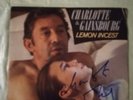 charlotte & serge gainsbourg lemon incest 45 t dédicacé par charlotte/autographe
