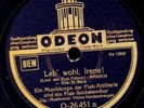 MUSIKKORPS FLAK-ARTILLERIE & CHOR Leb' wohl Irene / Edith  Schellackplatte S6500